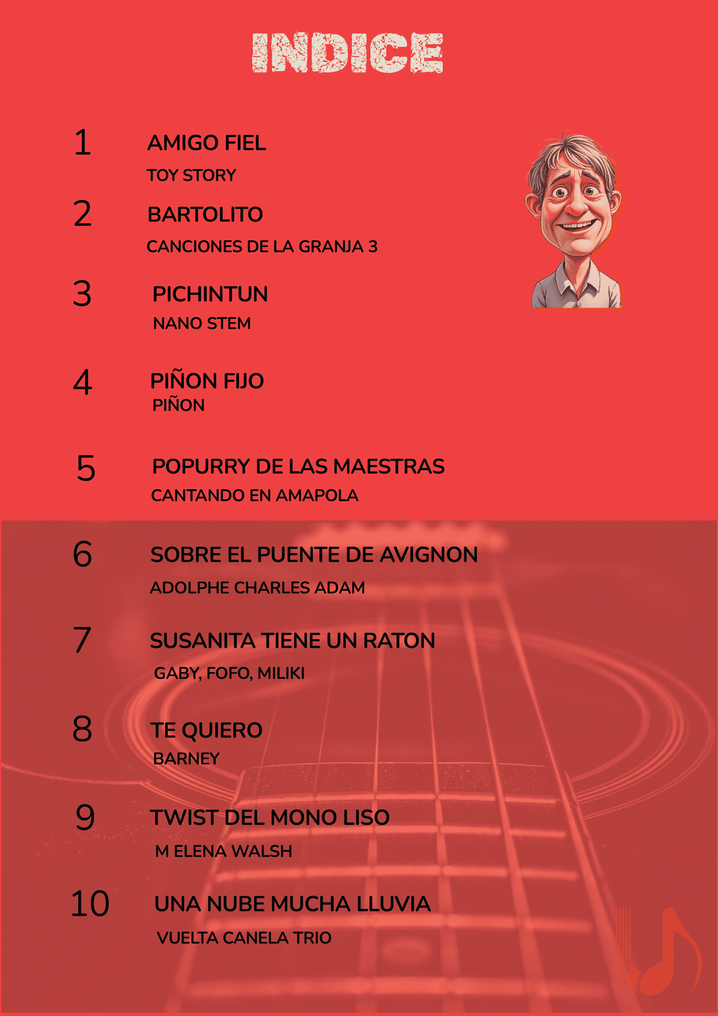 Índice de CANCIONES INFANTILES - Volumen 3