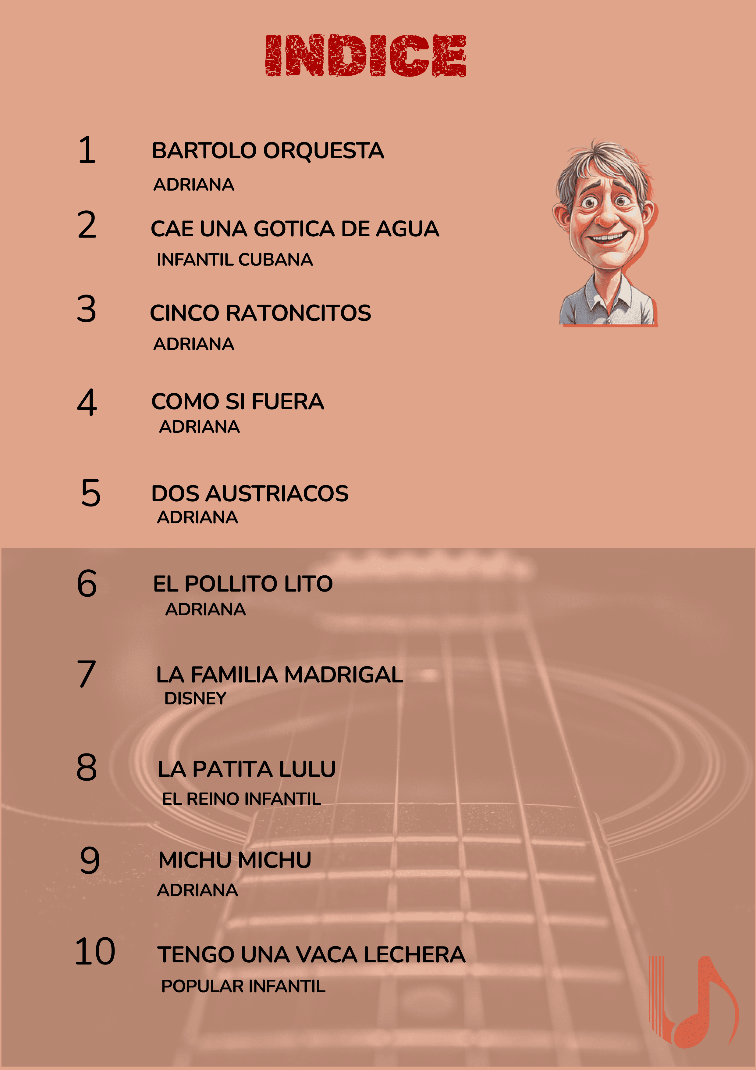 Índice de CANCIONES INFANTILES - Volumen 2